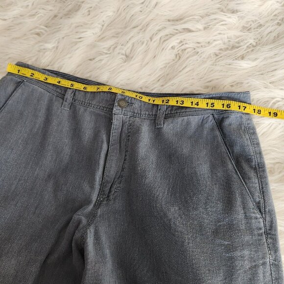 Carbon 2 Cobalt Sojourn Pants Men's 34 Gray Linen Blend Chambray Stretch (35x31) - Picture 7 of 14